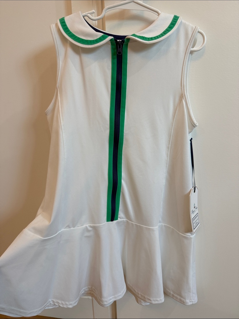 NWT Classic Prep darling Tennis Dress size 8 Peter Pan collar UPF 50